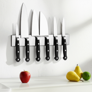 16" Magnetic Knife Strip for Wall | No-Drill Stainless Steel Kitchen Tool Holder & Rack