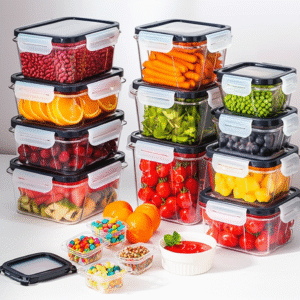 40 PC Airtight Food Storage Containers with Lids - Leakproof Meal Prep Set w/ Labels