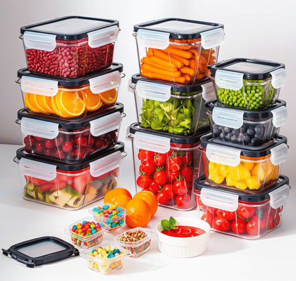 40 PC Airtight Food Storage Containers with Lids - Leakproof Meal Prep Set w/ Labels