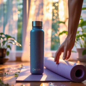 Owala FreeSip Insulated Stainless Steel Water Bottle with Straw, BPA-Free Sports Water Bottle, Great for Travel, 24 Oz, Denim