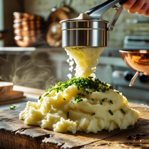 Potato Ricer: Large 15oz Stainless Steel Masher - Perfect Fluffy Mash!