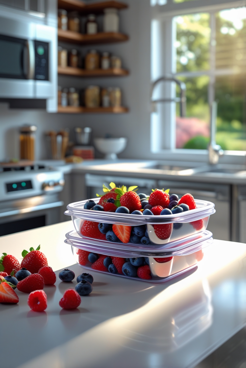 Rubbermaid Brilliance Food Storage Containers BPA Free Airtight Lids Ideal for Lunch Meal Prep & Leftovers Set of 5 (3.2 Cup)