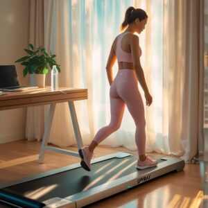 Sperax Walking Vibration Pad with APP, 3 in 1 Under Desk Treadmill, 2.5HP Low Noise Walking Treadmill Pad with Remote Control,Portable Treadmills for Home Office