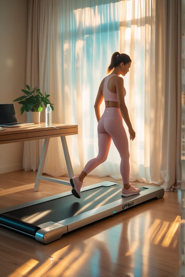 Sperax Walking Vibration Pad with APP, 3 in 1 Under Desk Treadmill, 2.5HP Low Noise Walking Treadmill Pad with Remote Control,Portable Treadmills for Home Office